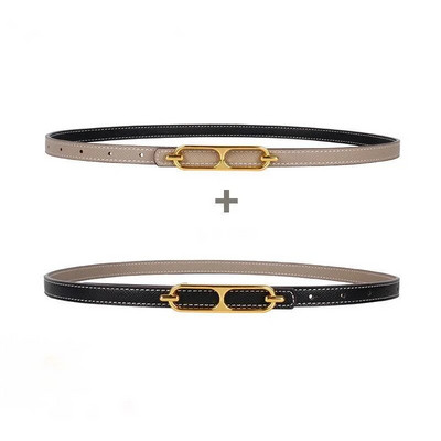 Naiste mood metsik Kahepoolsed kahevärvilised rõivad, mis sobivad kaunistatud teksadest ülikond, lihtne koppvöö