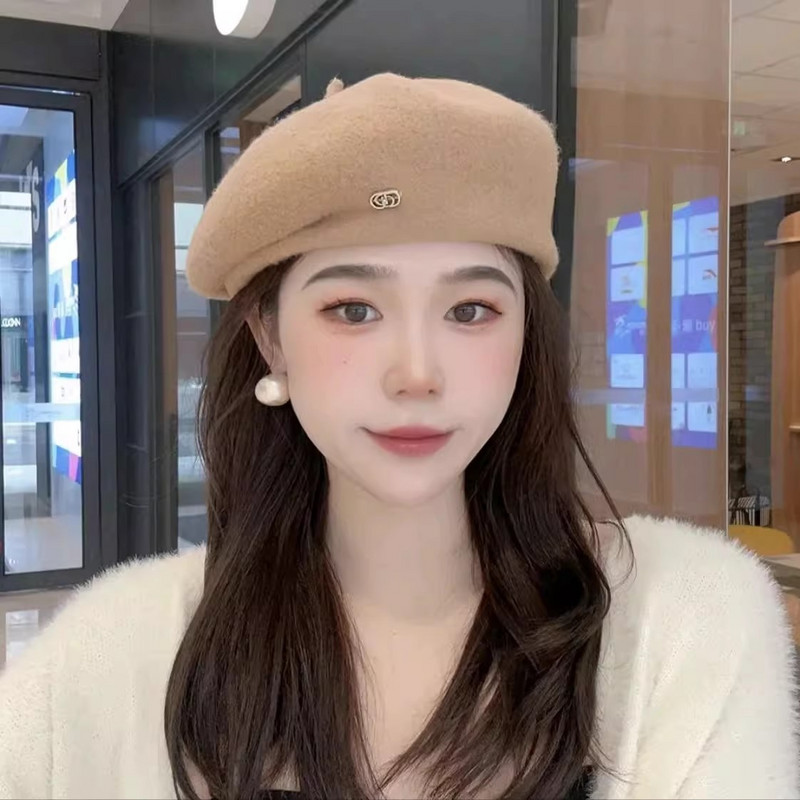 Panama ženska topla retro vunena beretka za jesen i zimu, modna kapa za umjetničke aktivnosti na otvorenom H132