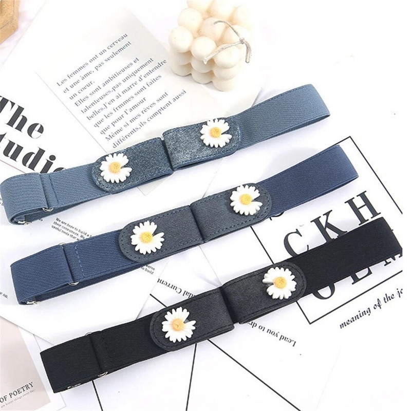 Elastični remen bez kopče Kaubojski platneni ženski remen bez kopči Ženske traperice Hlače Remen oko struka Rastezljivi nevidljivi remen bez kopče