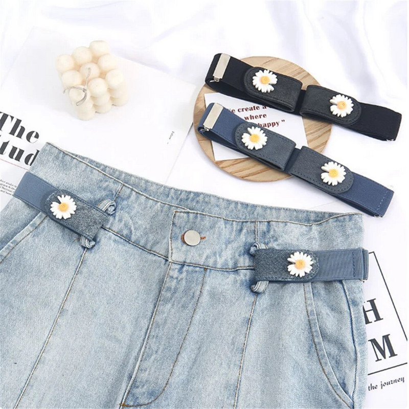 Elastični remen bez kopče Kaubojski platneni ženski remen bez kopči Ženske traperice Hlače Remen oko struka Rastezljivi nevidljivi remen bez kopče