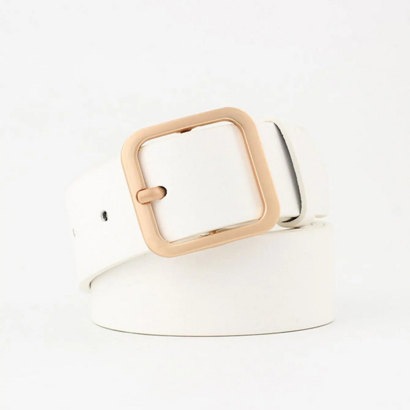 2023. gada PU ādas josta sievietēm, kvadrātveida sprādzes, melnas jostas džinsiem biksēm Eleganta luksusa zīmola vintage siksna sieviešu jostasvieta