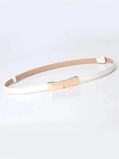 Modni klasični remen za haljinu Jednostavan svestrani ženski kožni tanki uski metalni zlatni pojas s elastičnom kopčom Remen Dodaci za haljine