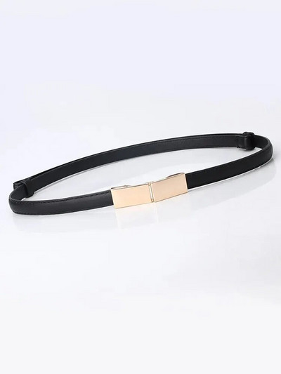 Modni klasični remen za haljinu Jednostavan svestrani ženski kožni tanki uski metalni zlatni pojas s elastičnom kopčom Remen Dodaci za haljine