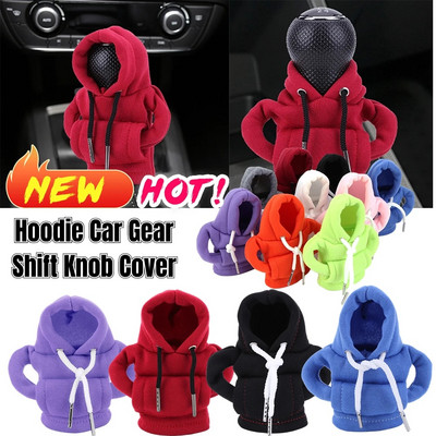 Hoodie Car Gear Shift Knob Cover Fashion Gearshift Handle Gear Lever Decorative Hoodie Sweatshirt Cover Auto Interior Accessorie