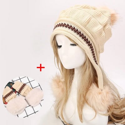 Panama ženski jesenski i zimski pleteni vuneni pulover Hladna kapa Modna topla zadebljana Baotou kapa otporna na vjetar H147