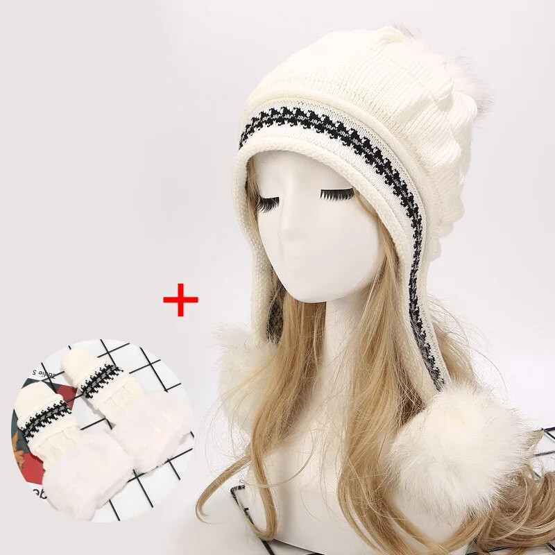 Panama ženski jesenski i zimski pleteni vuneni pulover Hladna kapa Modna topla zadebljana Baotou kapa otporna na vjetar H147