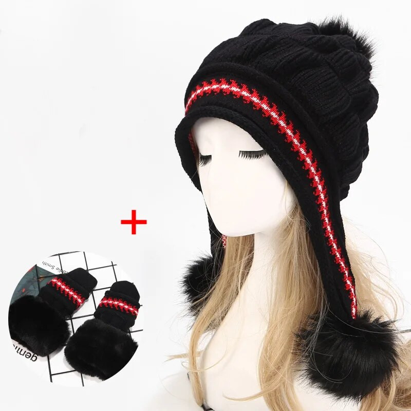 Panama ženski jesenski i zimski pleteni vuneni pulover Hladna kapa Modna topla zadebljana Baotou kapa otporna na vjetar H147