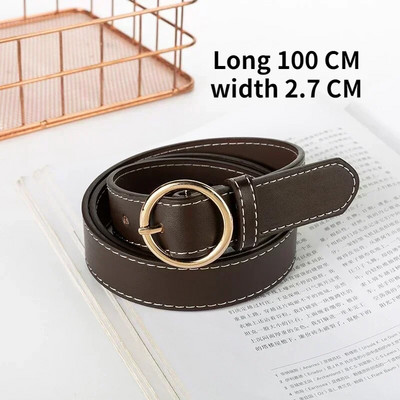 PU kožni remen za žene Traperice s četvrtastom kopčom i kopčom Crni remen Chic Luksuzni brend Ženski vintage remen Ženski pojas