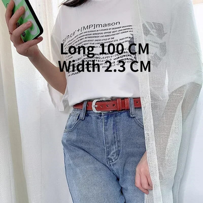 PU kožni remen za žene Traperice s četvrtastom kopčom i kopčom Crni remen Chic Luksuzni brend Ženski vintage remen Ženski pojas