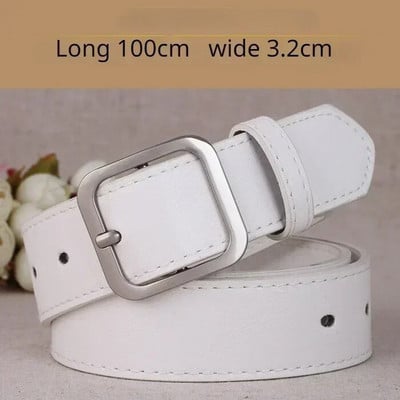 PU kožni remen za žene Traperice s četvrtastom kopčom i kopčom Crni remen Chic Luksuzni brend Ženski vintage remen Ženski pojas