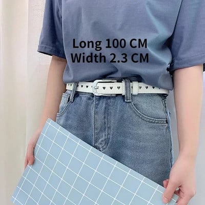 PU kožni remen za žene Traperice s četvrtastom kopčom i kopčom Crni remen Chic Luksuzni brend Ženski vintage remen Ženski pojas