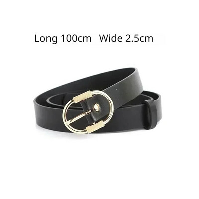 PU kožni remen za žene Traperice s četvrtastom kopčom i kopčom Crni remen Chic Luksuzni brend Ženski vintage remen Ženski pojas