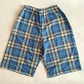 Férfi alvónadrágok Férfi pamut pizsama rövidnadrágok Férfi nappali rövidnadrágok nyári alkalmi, légáteresztő pamut géz kockás nadrágok alvó alsók