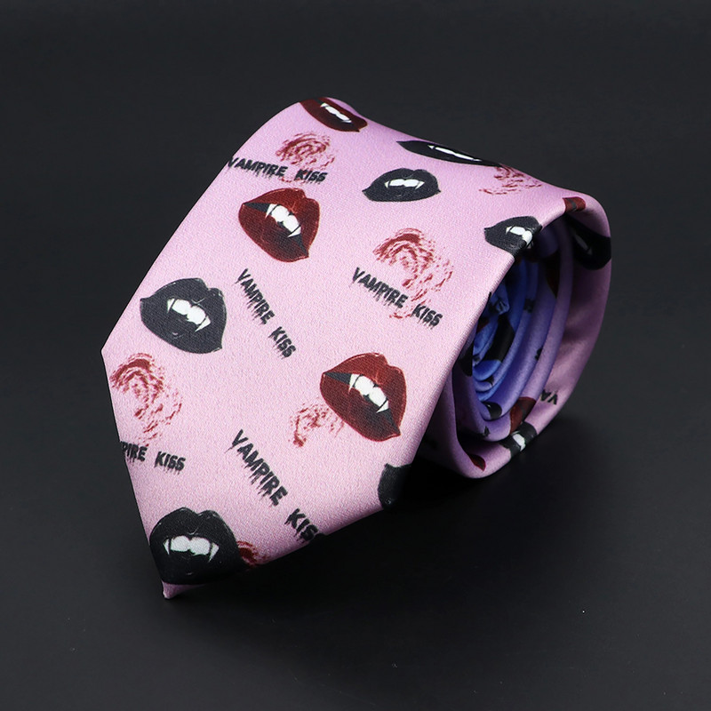 Nov dizajn, muške kravate, meke uske kravate, usne, lubanja, riba, hamburger, kravate s šarama za muškarce, dodaci za svatove