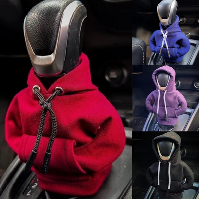 Hoodie Car Gear Car Shift Lever Cover Fashion Gear Handle Gear Lever Decorative Cover Manual Gear Sweatshirt Change Lever Cover