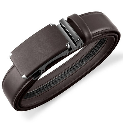 Poslovni muški remen od prave kože, višebojna goveđa koža, ležerno odijelo s automatskom kopčom, univerzalni remen za muškarce