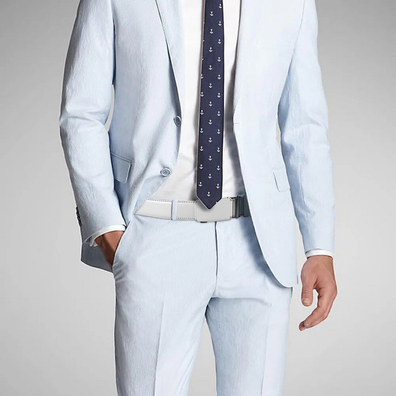 Poslovni muški remen od prave kože, višebojna goveđa koža, ležerno odijelo s automatskom kopčom, univerzalni remen za muškarce