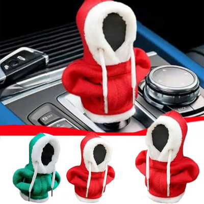 Car Gear Shift Cover Gear Handle Knob Hoodie Cover Decoration Fits Manual Automatic Universal Car Shift Lever Interior Decor