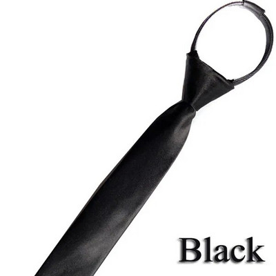 HUISHI Προδεμένο με φερμουάρ Λαιμόκοψη Ανδρικό Skinny 5cm Γραβάτες με φερμουάρ Κόκκινο Μαύρο Μπλε Μονόχρωμο Λεπτό Στενό Διασκεδαστικό Πάρτι