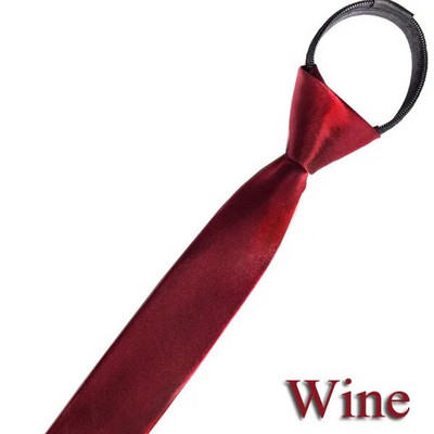 HUISHI Προδεμένο με φερμουάρ Λαιμόκοψη Ανδρικό Skinny 5cm Γραβάτες με φερμουάρ Κόκκινο Μαύρο Μπλε Μονόχρωμο Λεπτό Στενό Διασκεδαστικό Πάρτι