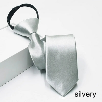 HUISHI Προδεμένο με φερμουάρ Λαιμόκοψη Ανδρικό Skinny 5cm Γραβάτες με φερμουάρ Κόκκινο Μαύρο Μπλε Μονόχρωμο Λεπτό Στενό Διασκεδαστικό Πάρτι