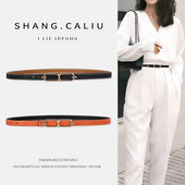 2023. gads. Divpusēja sieviešu ādas jostas izmantošana, dekorēta ins fashion džinsi savvaļas studentu tendence luksusa dizains augstākās kvalitātes zīmols