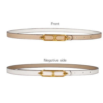 2023. gads. Divpusēja sieviešu ādas jostas izmantošana, dekorēta ins fashion džinsi savvaļas studentu tendence luksusa dizains augstākās kvalitātes zīmols