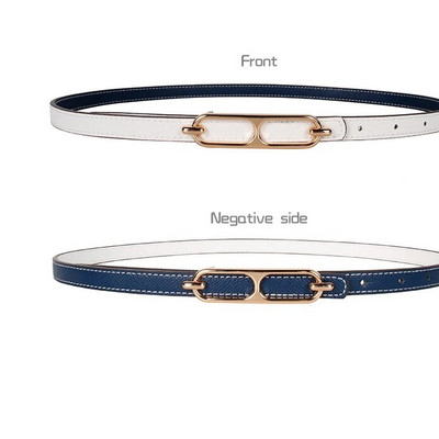 2023. gads. Divpusēja sieviešu ādas jostas izmantošana, dekorēta ins fashion džinsi savvaļas studentu tendence luksusa dizains augstākās kvalitātes zīmols