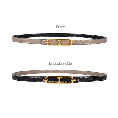 2023. gads. Divpusēja sieviešu ādas jostas izmantošana, dekorēta ins fashion džinsi savvaļas studentu tendence luksusa dizains augstākās kvalitātes zīmols