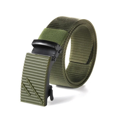 Nylonový automatický opasok s prackou pre mužov, vonkajšie náradie, džínsy, jednofarebný plátený opasok, vysoko kvalitný taktický opasok pre mužov, veľkoobchod