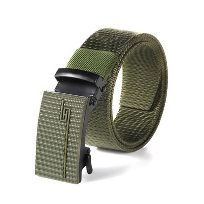 Nylonový automatický opasok s prackou pre mužov, vonkajšie náradie, džínsy, jednofarebný plátený opasok, vysoko kvalitný taktický opasok pre mužov, veľkoobchod