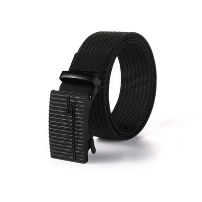 Nylonový automatický opasok s prackou pre mužov, vonkajšie náradie, džínsy, jednofarebný plátený opasok, vysoko kvalitný taktický opasok pre mužov, veľkoobchod