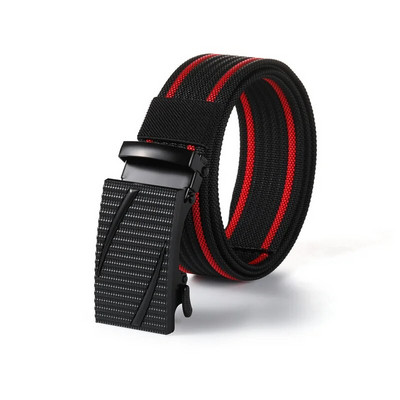 Nylonový automatický opasok s prackou pre mužov, vonkajšie náradie, džínsy, jednofarebný plátený opasok, vysoko kvalitný taktický opasok pre mužov, veľkoobchod