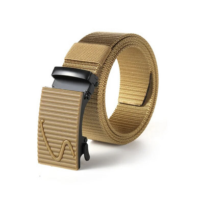 Nylonový automatický opasok s prackou pre mužov, vonkajšie náradie, džínsy, jednofarebný plátený opasok, vysoko kvalitný taktický opasok pre mužov, veľkoobchod