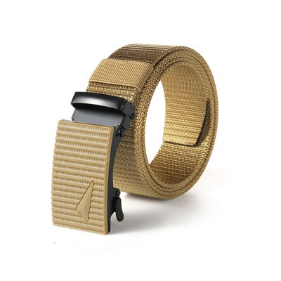 Nylonový automatický opasok s prackou pre mužov, vonkajšie náradie, džínsy, jednofarebný plátený opasok, vysoko kvalitný taktický opasok pre mužov, veľkoobchod