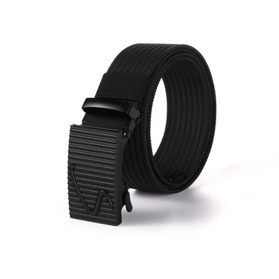 Nylonový automatický opasok s prackou pre mužov, vonkajšie náradie, džínsy, jednofarebný plátený opasok, vysoko kvalitný taktický opasok pre mužov, veľkoobchod