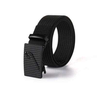 Nylonový automatický opasok s prackou pre mužov, vonkajšie náradie, džínsy, jednofarebný plátený opasok, vysoko kvalitný taktický opasok pre mužov, veľkoobchod