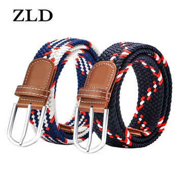 ZLD 60 цвята женски ежедневни плетени катарама мъжки колан тъкани платнени еластични разширяващи се плетени еластични колани за дамски дънки