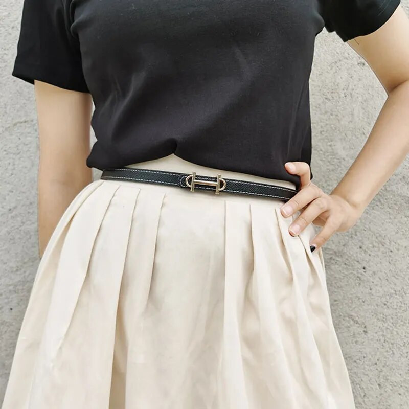 H sprādze, PU ādas josta, divpusēja, pieejami sieviešu modes aksesuāri, uzvalks luksusa zīmola maza josta ar džempera kreklu