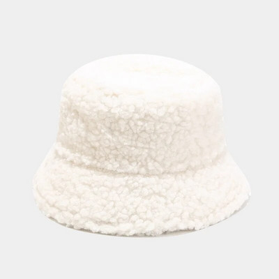 Καπέλο Lamb Faux Fur Bucket Winter Warm Teddy Velvet Καπέλα Καπέλα Γυναικεία Γυναικεία Καπέλο Ψαρά Παναμά εξωτερικού χώρου