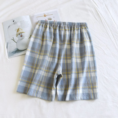 Liela līnija piecu punktu režģis japāņu kokvilnas kokvilnas šorti Vienkāršas pidžamas Vienreiz mazgātas bikses Sākums Plānas vīriešu vasaras vietas