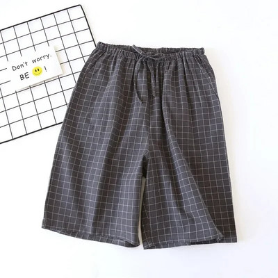 Liela līnija piecu punktu režģis japāņu kokvilnas kokvilnas šorti Vienkāršas pidžamas Vienreiz mazgātas bikses Sākums Plānas vīriešu vasaras vietas