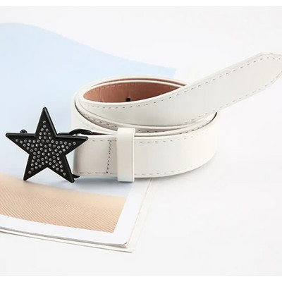 Vrhunski crni remen sa vještačkim dijamantima Ženski traperice Kopča Vintage dodaci za remen iz 2000-ih Korejska moda