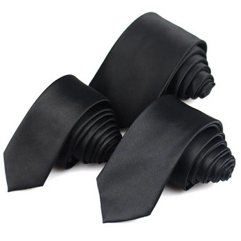 Черни вратовръзки за мъже Дамски ежедневни костюми Плътна вратовръзка Gravatas Тесни мъжки вратовръзки за бизнес сватба Тънки мъжки вратовръзки