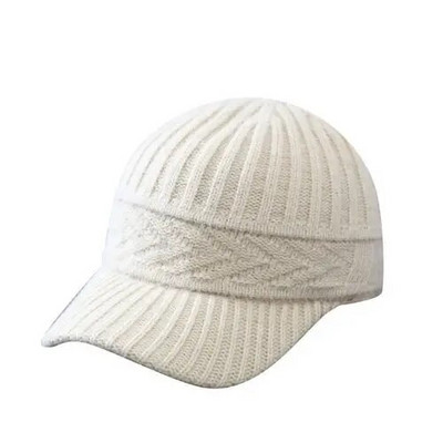 Rudens un ziemas jauna silta pīļu cepure Sieviešu jauktas krāsas trušu mati Trikotāžas cepures Ausu aizsardzība Vilnas cepure Bieza beisbola cepure