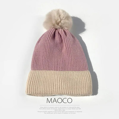 W14 Bubble Zimska kapa Ženska debela vunena kapa Topla pletena modna zadebljana zimska kapa