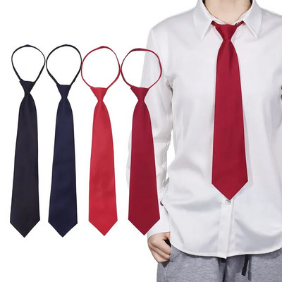 Lusta cipzáras nyakkendő biztonsági nyakkendők férfiaknak női portás Steward matt nyakkendő fekete piros nyakkendő ruházati kiegészítők