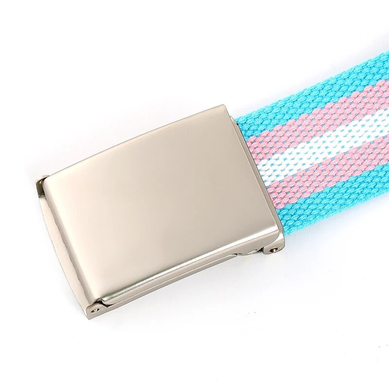 3,8 cm prugasti platneni ženski remen od legure s glatkom kopčom, modni pleteni remen za sportove na otvorenom, muškarci, veleprodaja