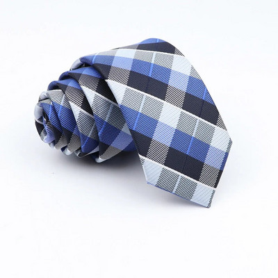 Nova Jacquard karirana 6 cm kravata za muškarce Klasične karirane kravate Poliesterska muška kravata za vjenčanje Poslovno odijelo Ovratnici Dodaci
