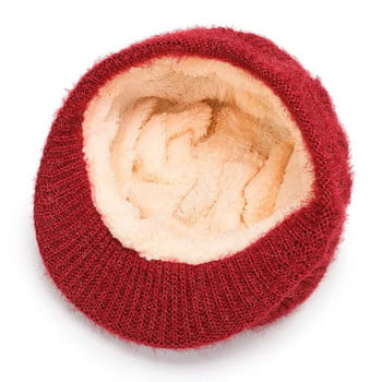 Γυναικεία πλεκτά Καπέλα Newsboy Beanie Winter Hat μαλλί Φθινοπωρινό για Χοντρό γείσο Καπέλα για πάπια Cabbie